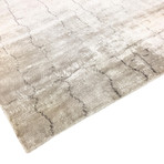 Hand-Knotted Bamboo Silk Area Rug // PA-191 // Ivory