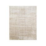 Hand-Knotted Bamboo Silk Area Rug // PA-191 // Ivory