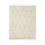 Hand-Knotted Silk + Wool Area Rug // PLW-01 // Ivory (6'L x 2'7"W)