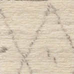 Hand-Knotted Silk + Wool Area Rug // PLW-01 // Ivory (6'L x 2'7"W)