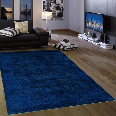 Hand-Knotted Lamb's Wool Area Rug // 036814 // Blue