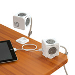 PowerCube Extended USB // 4 Outlets // 5' (Grey)
