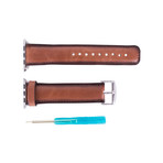 Padded Leather Apple Watch Band // 38mm (Mixed Burned)