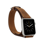 Double Tour Genuine Leather Band // Apple Watch 38mm (Rustic Brown Leather)