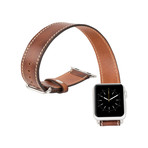 Double Tour Genuine Leather Band // Apple Watch 38mm (Rustic Brown Leather)