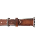 Double Tour Genuine Leather Band // Apple Watch 38mm (Rustic Brown Leather)