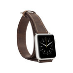 Double Tour Genuine Leather Band // Apple Watch 38mm (Rustic Brown Leather)