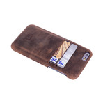 Snap-On Case + Card Slots // iPhone 6/6s (Antique Coffee Leather)