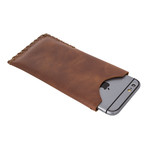 Hand-Stitched Wallet Sleeve // iPhone 6/6s (Rustic Brown Leather)