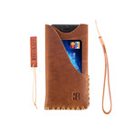 Hand-Stitched Wallet Sleeve // iPhone 6/6s (Rustic Brown Leather)