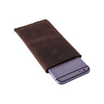 Hand-Stitched Wallet Sleeve // iPhone 6/6s (Rustic Brown Leather)