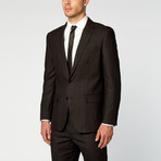 Luca Slim Fit Suit // Small Check Black (US: 36R)