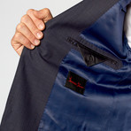 Venezia Modern Fit Suit // Small Check Blue (US: 40S)