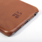 Snap-On Case // Rustic Brown Leather (iPhone 6/6s)