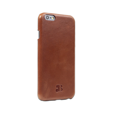 Snap-On Case // Rustic Brown Leather (iPhone 6/6s)