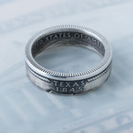 90% Silver Quarter Coin Ring // Texas (Size 5)