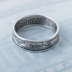 90% Silver Quarter Coin Ring // Texas (Size 5)