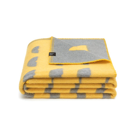 Sor Merino Wool Blanket // Yellow + Grey
