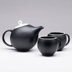 EVA 3 Piece Tea Set (White Porcelain)