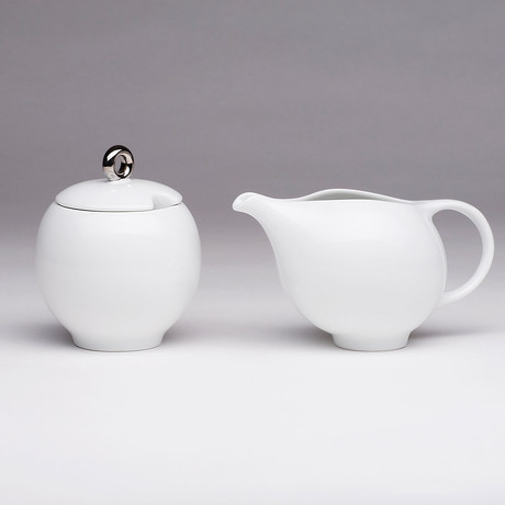 EVA Milk + Sugar Set (White Porcelain)