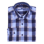 Vela Button-Up Shirt // Blue Plaid (M)