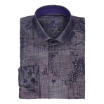 Sean Button-Up Shirt // Navy Blue Masterpiece Jacquard (S)