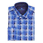 Primo Button-Up Shirt // Navy Blue Check (L)