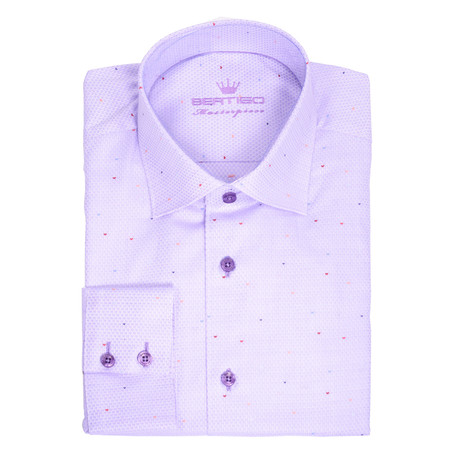 Mariano Button-Up Shirt // Lilac Masterpiece Jacquard (S)