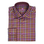 Jordan Button-Up Shirt // Brown Plaid Stripe (M)