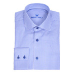 Dani Button-Up Shirt // Blue + White Mini Check (S)