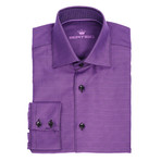 Iniesta Twill Button-Up Shirt // Purple (XL)