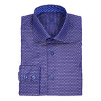 Riva Button-Up Shirt // Navy Blue Dobby (M)