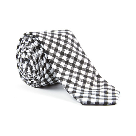 Aviator Skinny Necktie // White + Black