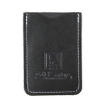 Leather Vertical Stitch Wallet // Black