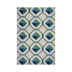 Zolo // Geo Blue + Green (5'L x 7'6"W)