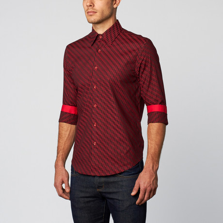 Black Ice // Button-Down Shirt // Red (S)