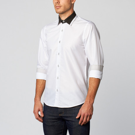 Palenzo // Button Down Shirt // White (S)