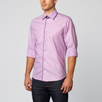 Palenzo // Button Down Shirt with Contrast Accent // Lilac (S)