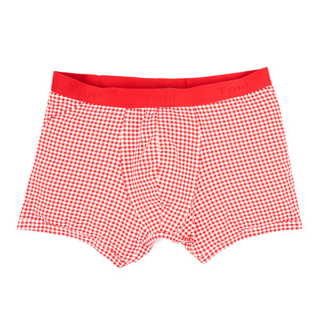 SilkCut Boxer Brief // Red Houndstooth (S[28"-31"])