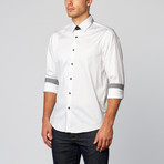 Palenzo // Button Down Shirt // White Check (S)