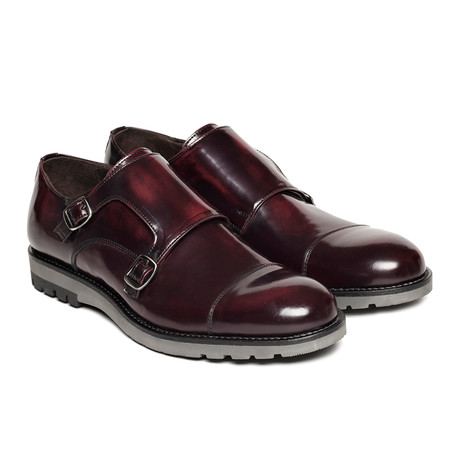 Double Monk Strap Brogue // Bordeaux (Euro: 40)