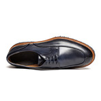 Thick Sole Dress Shoe // Navy + Brown (Euro: 40)