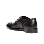 Leather Wing Cap Oxford // Black (Euro: 45)