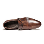 Double Monk Strap Brogue // Brown (Euro: 42)