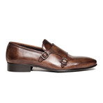 Double Monk Strap Brogue // Brown (Euro: 42)