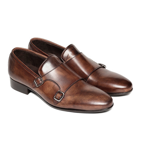 Double Monk Strap Brogue // Brown (Euro: 40)