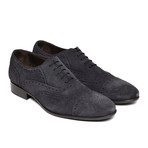 Suede Wing Cap Oxford // Navy (Euro: 44)