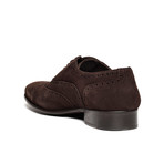 Suede Wing Cap Oxford // Dark Brown (Euro: 42)