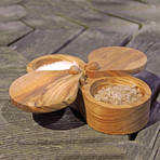 Verona Olive Wood Salt Keeper