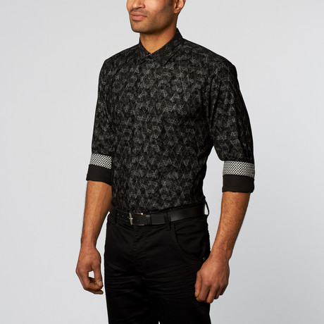 Button-Up Shirt // Black Pattern (S)